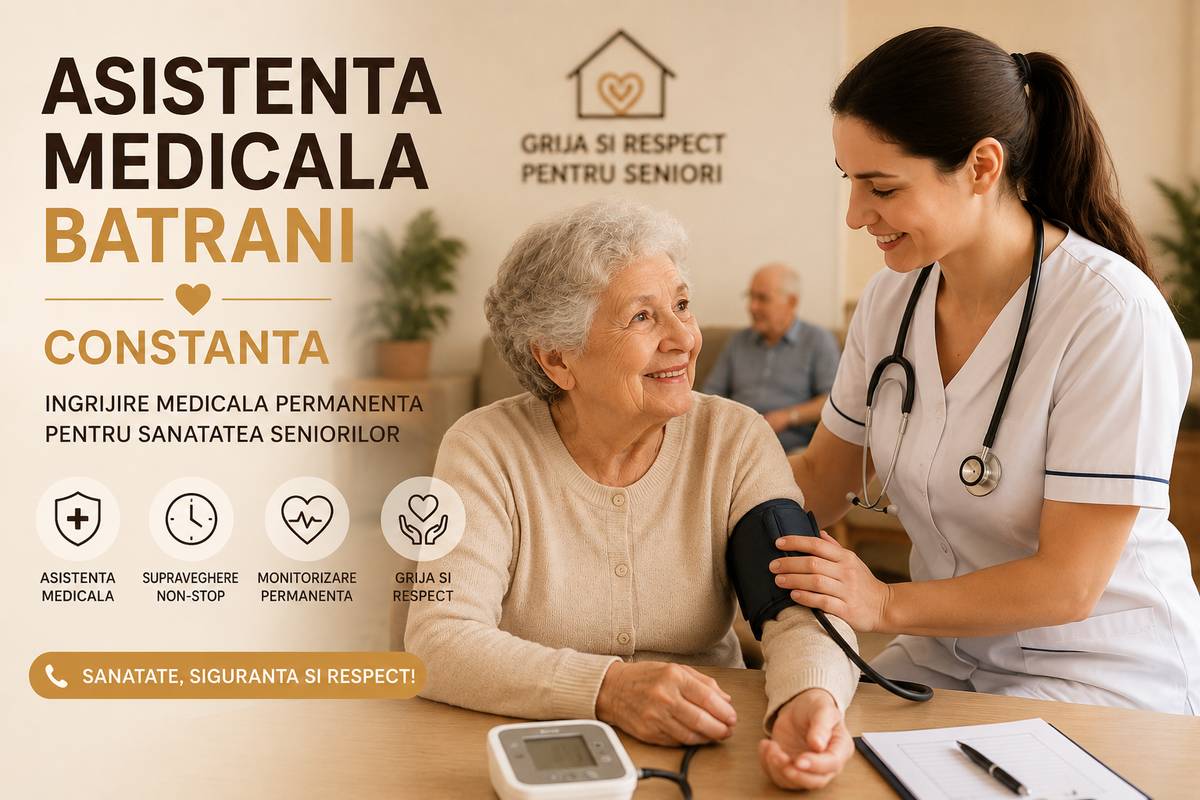 Asistenta medicala batrani Constanta intr-un azil pentru seniori